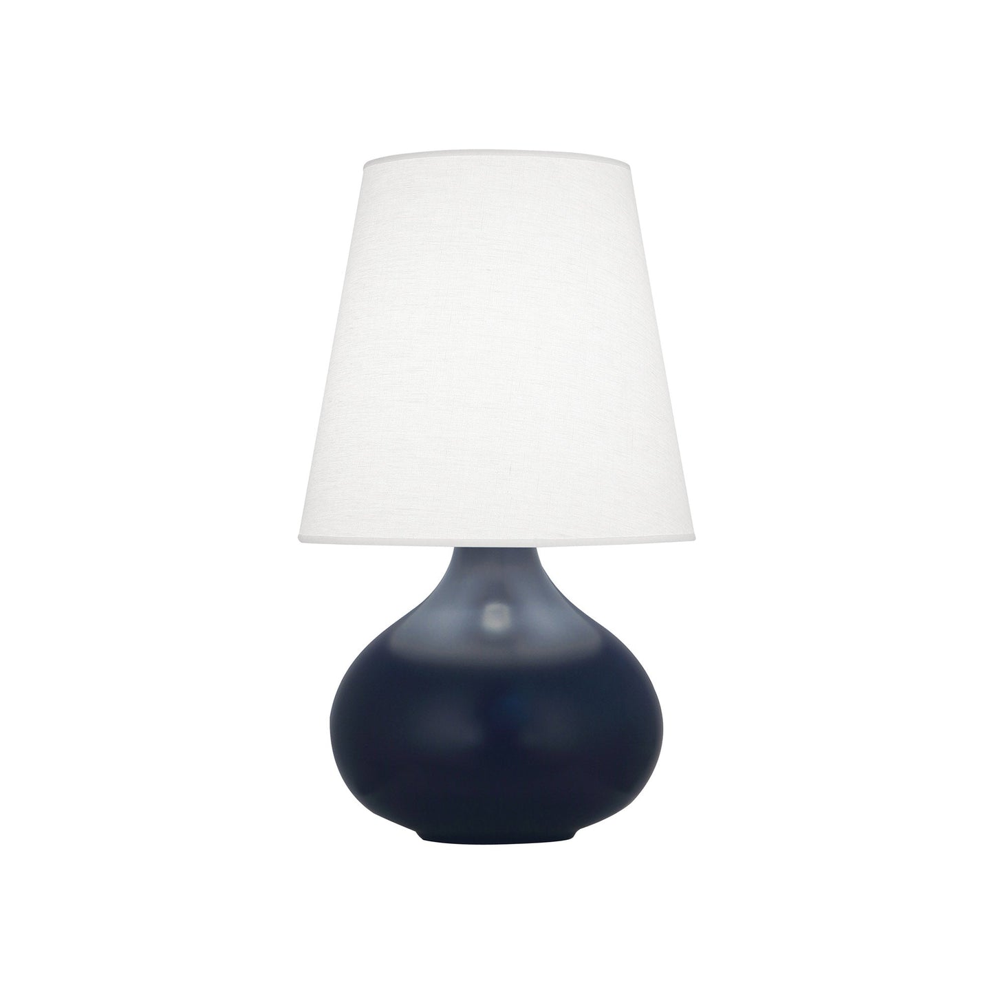 June Table Lamp in Matte Midnight Blue /Oyster Linen (Small).