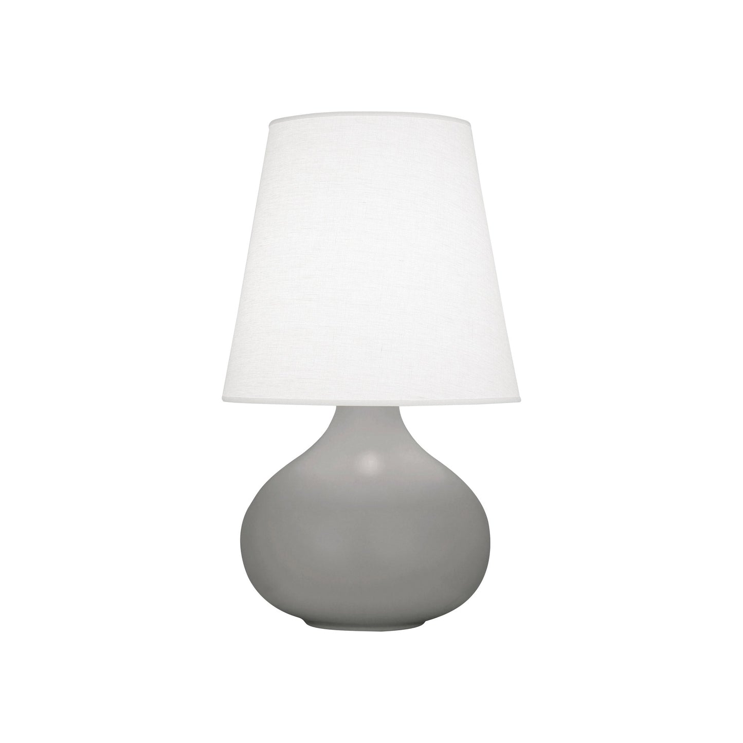 June Table Lamp in Matte Smokey Taupe/Oyster Linen (Small).
