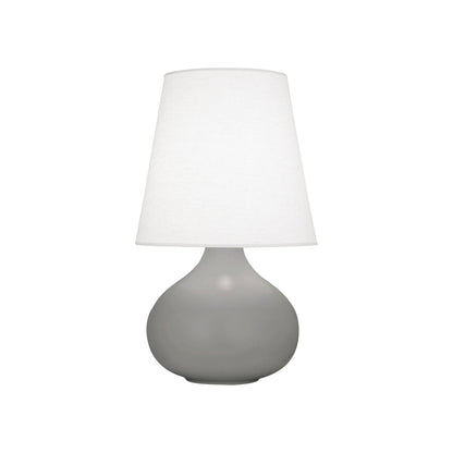 June Table Lamp in Matte Smokey Taupe/Oyster Linen (Small).