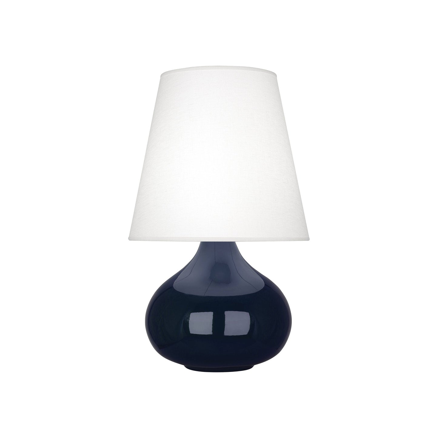 June Table Lamp in Midnight Blue/Oyster Linen (Small).