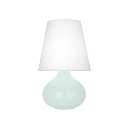 June Table Lamp in Mint/Oyster Linen (Small).