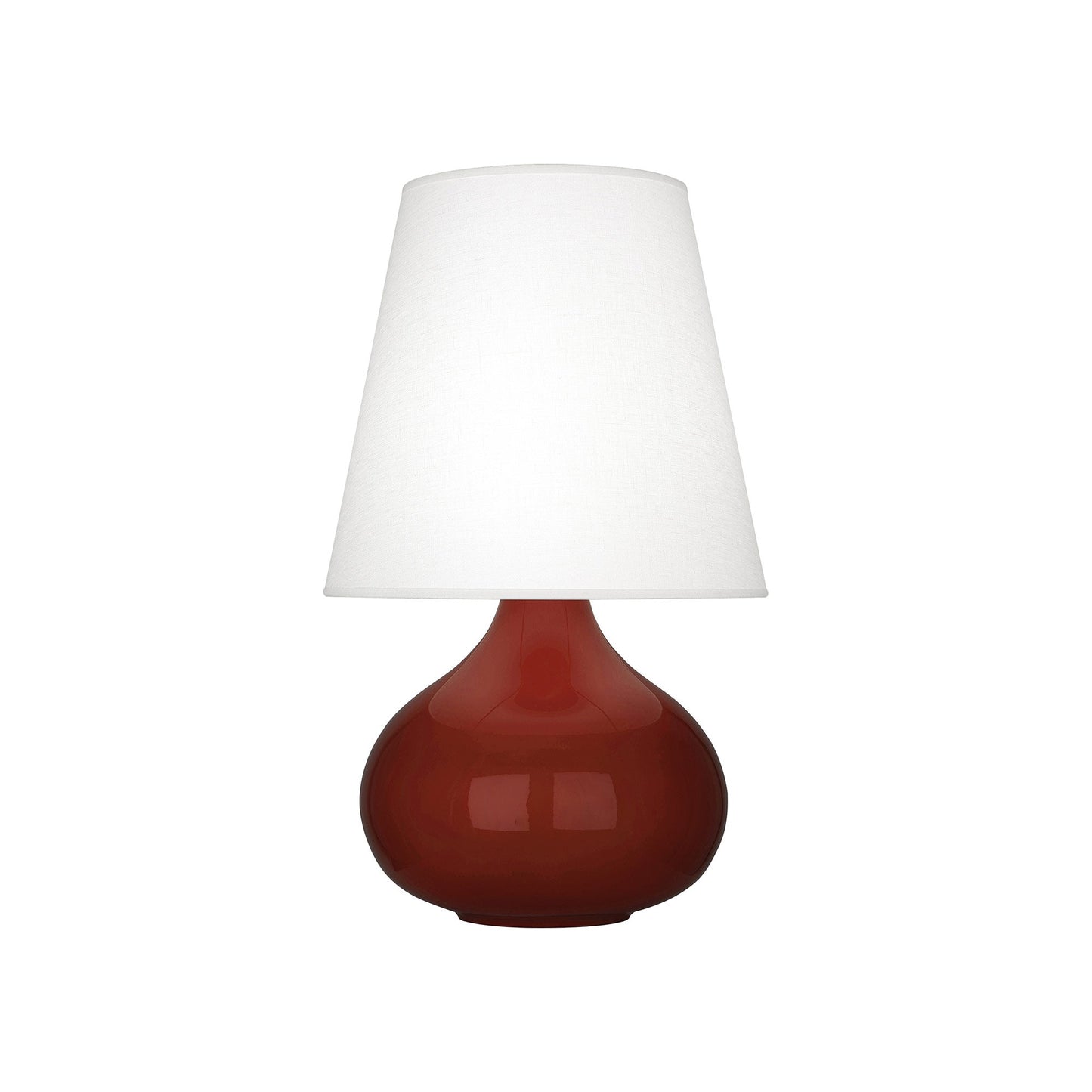 June Table Lamp in Oxblood/Oyster Linen (Small).