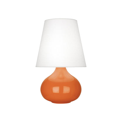 June Table Lamp in Pumpkin/Oyster Linen (Small).