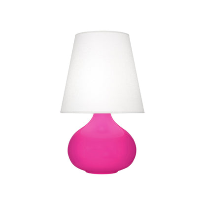 June Table Lamp in Razzle Rose/Oyster Linen (Small).