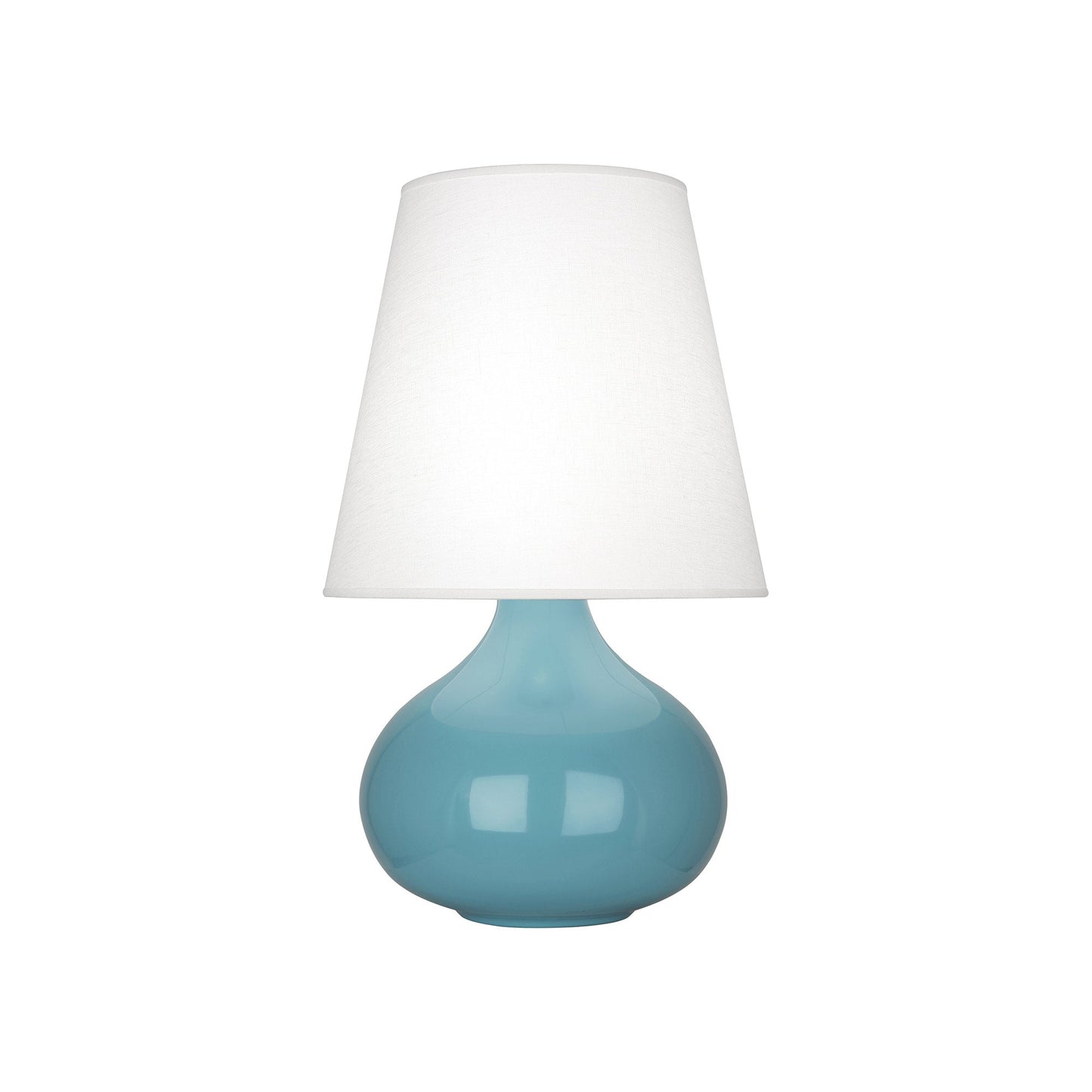 June Table Lamp in Steal Blue/Oyster Linen (Small).