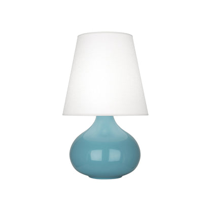 June Table Lamp in Steal Blue/Oyster Linen (Small).