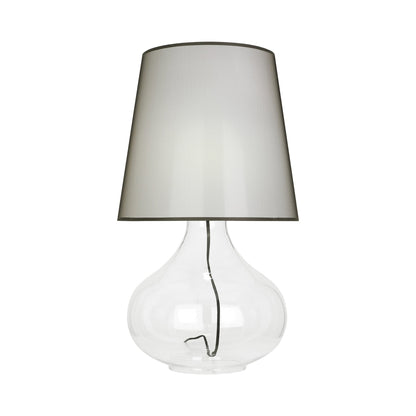June Table Lamp in Clear Glass/Black Organza (Large).