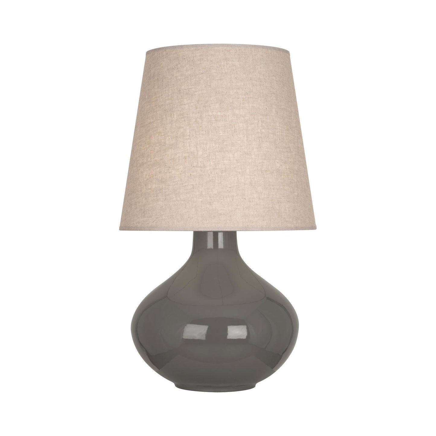 June Table Lamp in Ash/Buff Linen (Large).