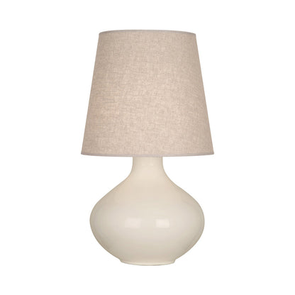 June Table Lamp in Bone/Buff Linen (Large).