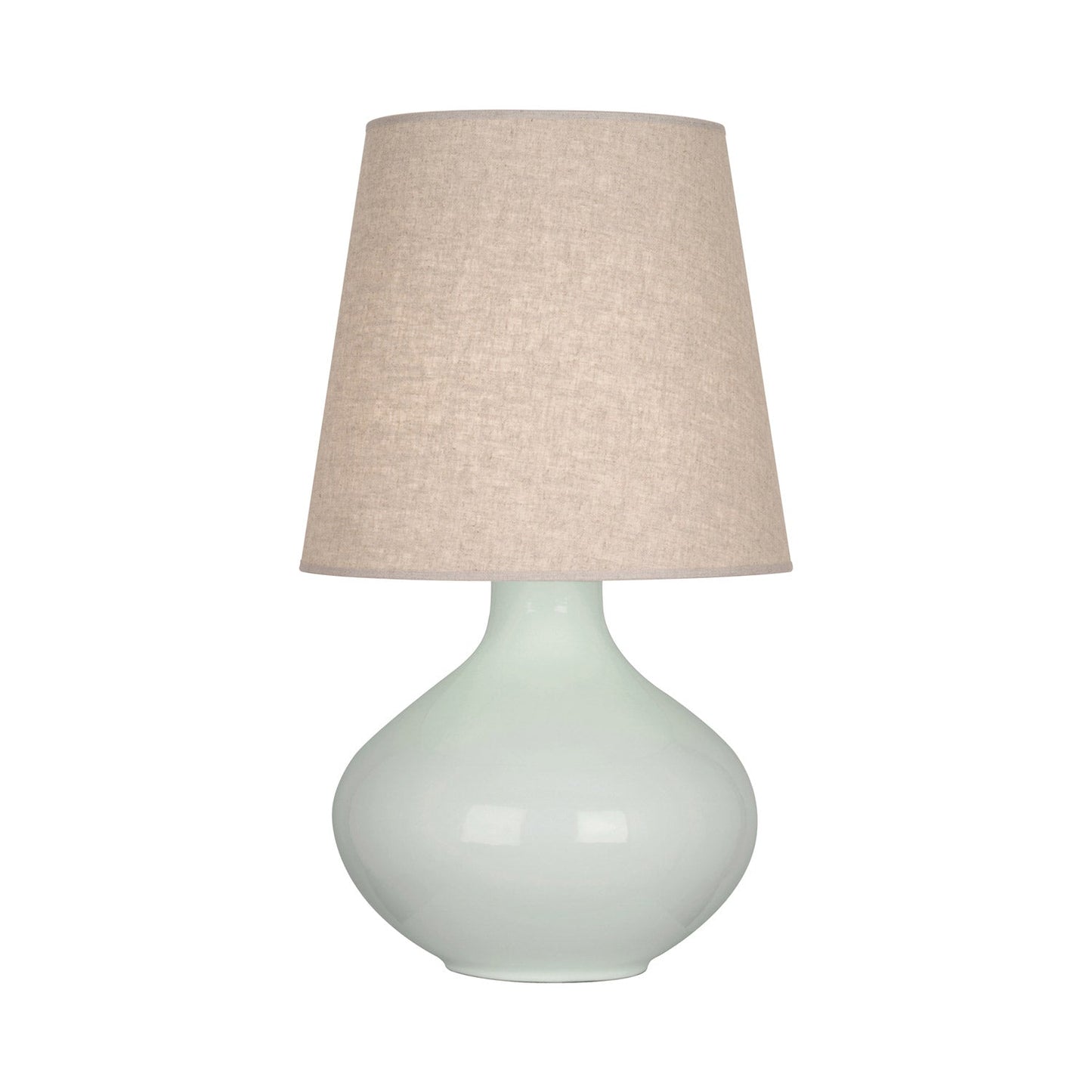 June Table Lamp in Celadon/Buff Linen (Large).