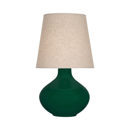 June Table Lamp in Jungle/Buff Linen (Large).