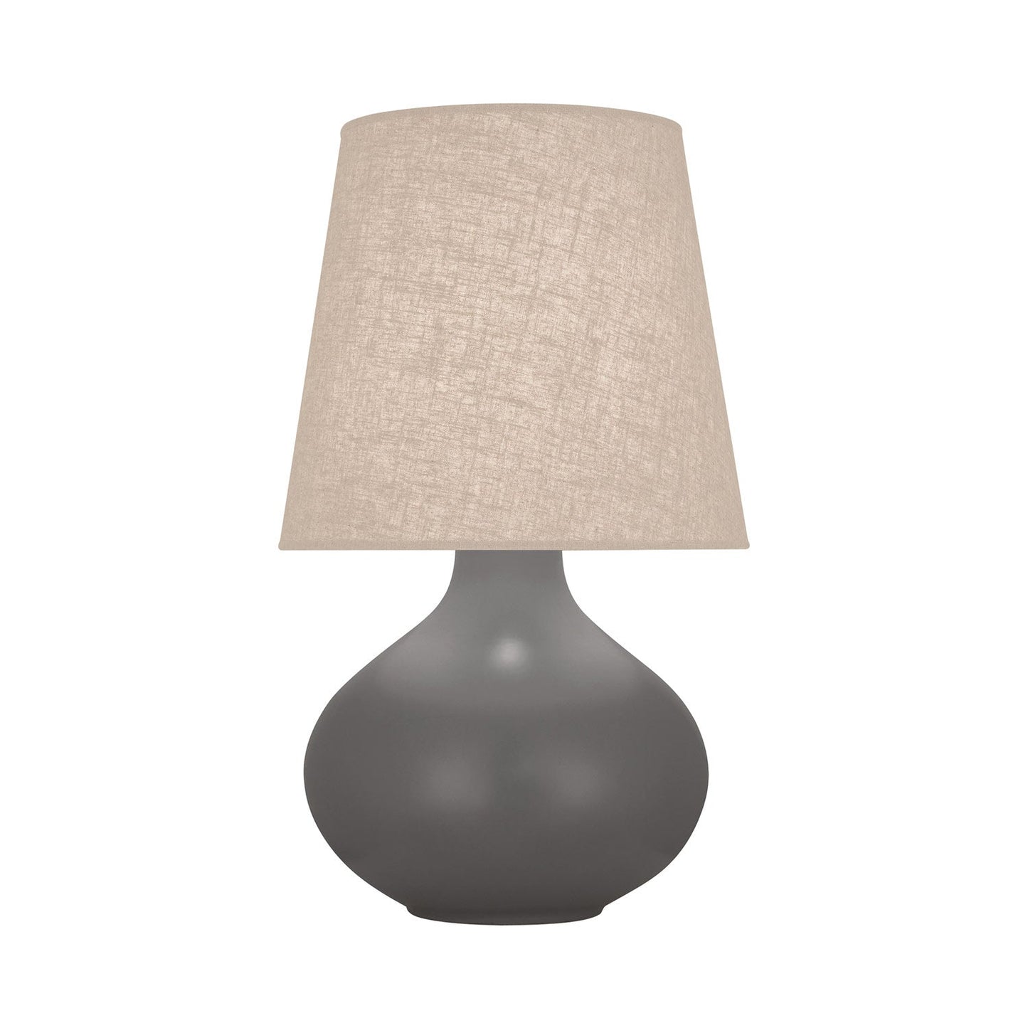 June Table Lamp in Matte Ash/Buff Linen (Large).
