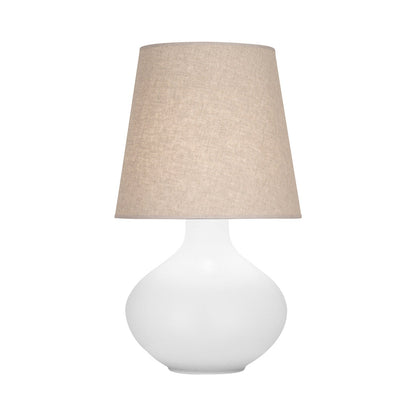 June Table Lamp in Matte Daisy/Buff Linen (Large).