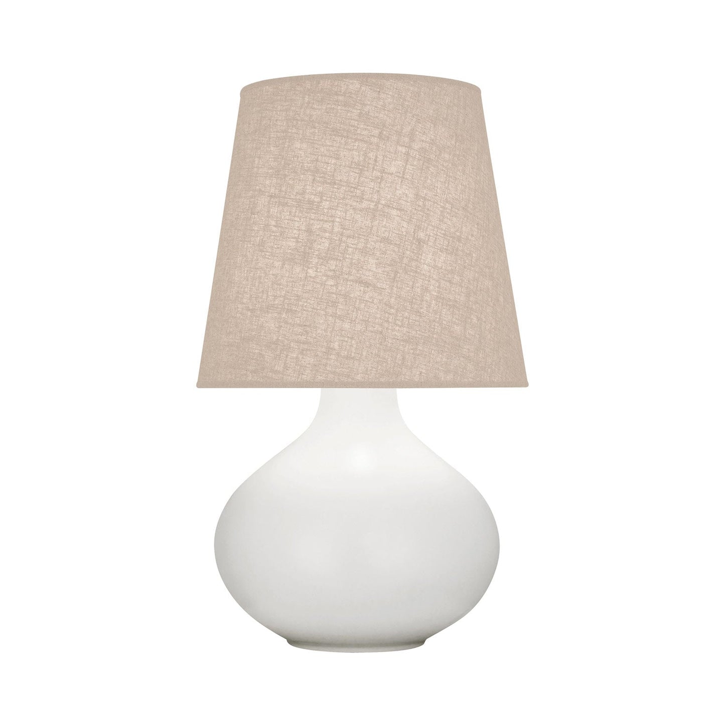 June Table Lamp in Matte Lily/Buff Linen (Large).