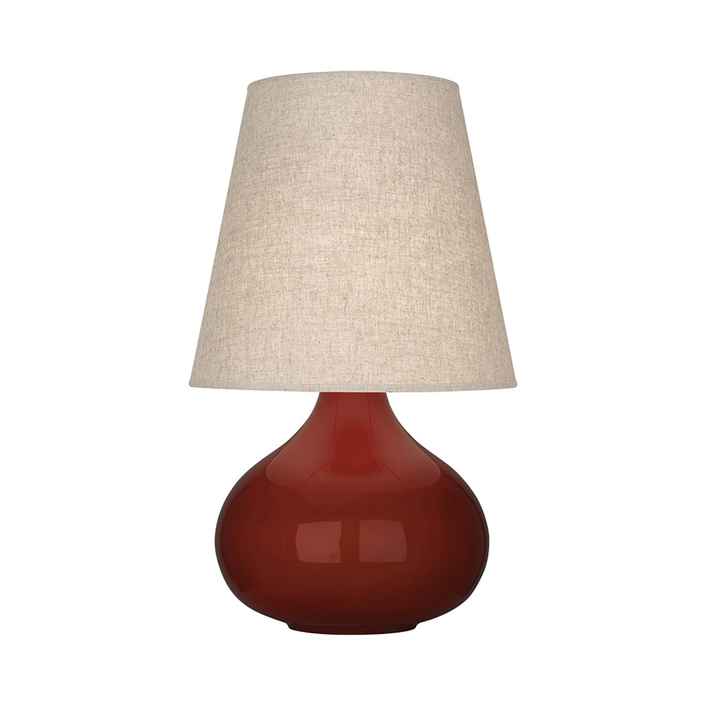June Table Lamp in Oxblood/Buff Linen (Large).