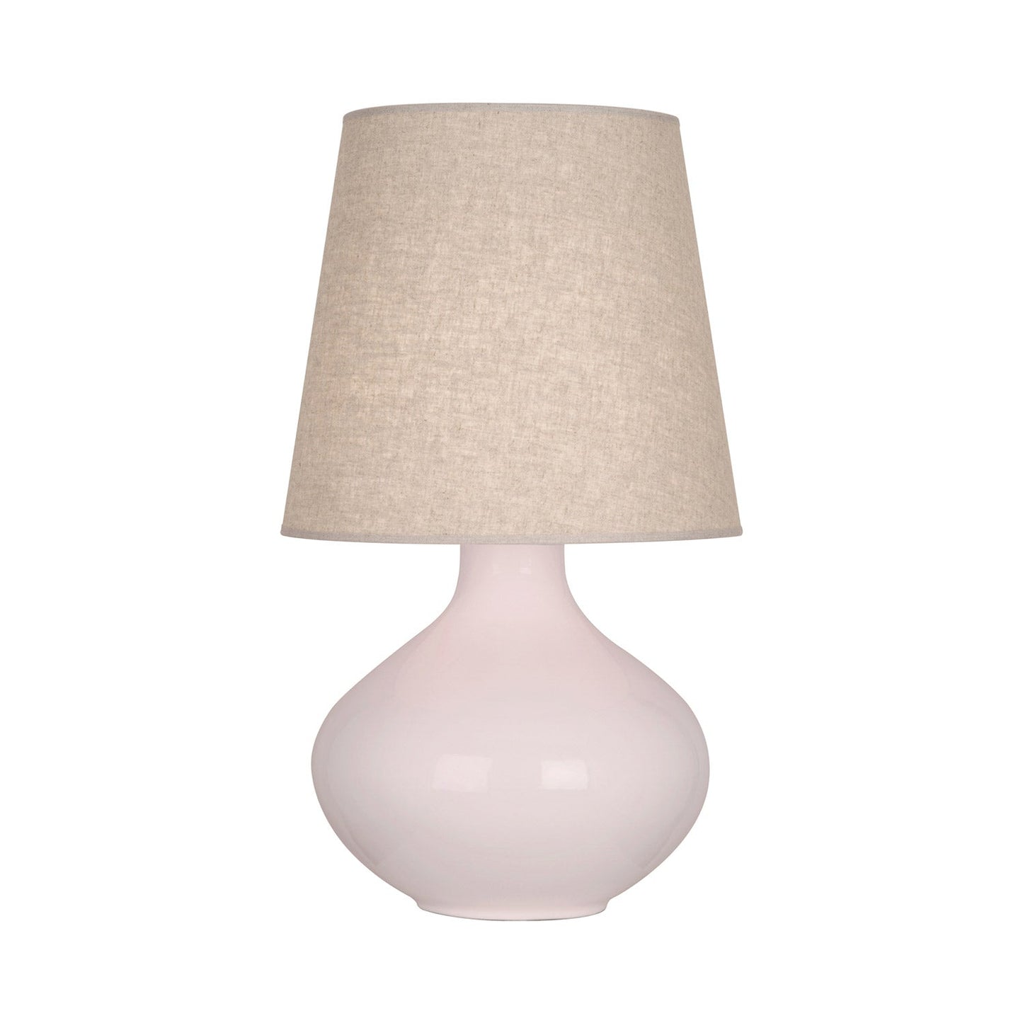 June Table Lamp in Rose Water/Buff Linen (Large).