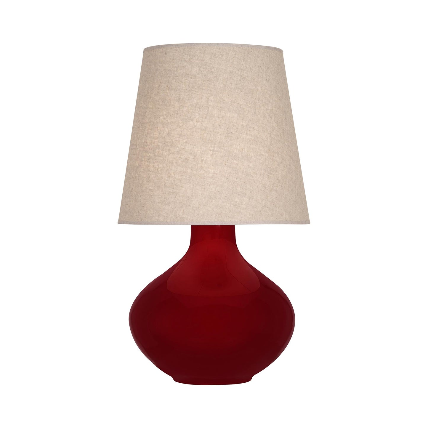 June Table Lamp in Sangria/Buff Linen (Large).