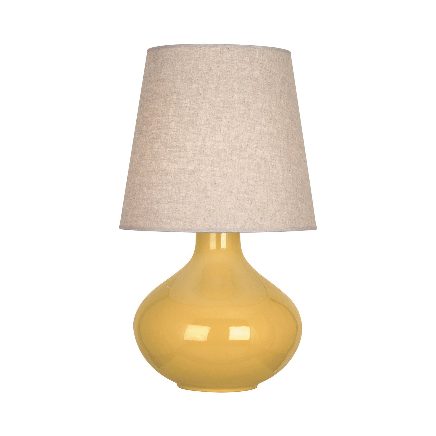 June Table Lamp in Sunset Yellow/Buff Linen (Large).