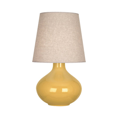 June Table Lamp in Sunset Yellow/Buff Linen (Large).