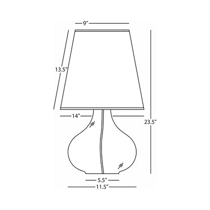 June Table Lamp - line drawing.