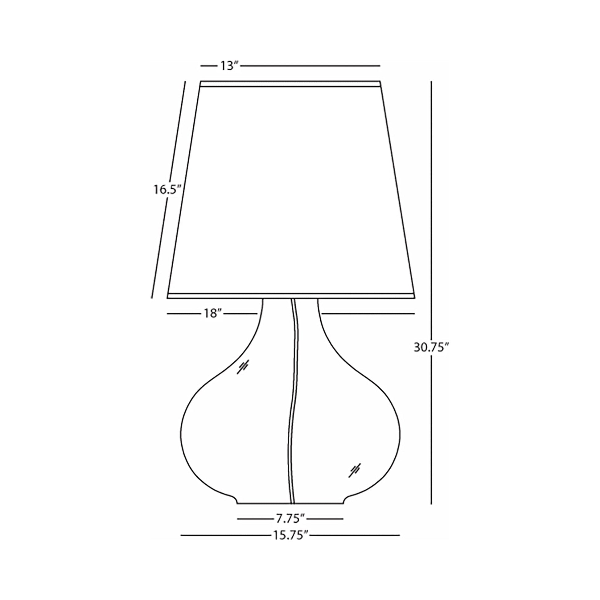 June Table Lamp - line drawing.