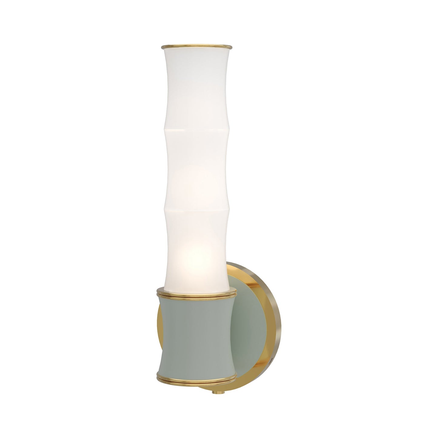 Kane 689 Wall Light in Matte Celadon/Modern Brass.