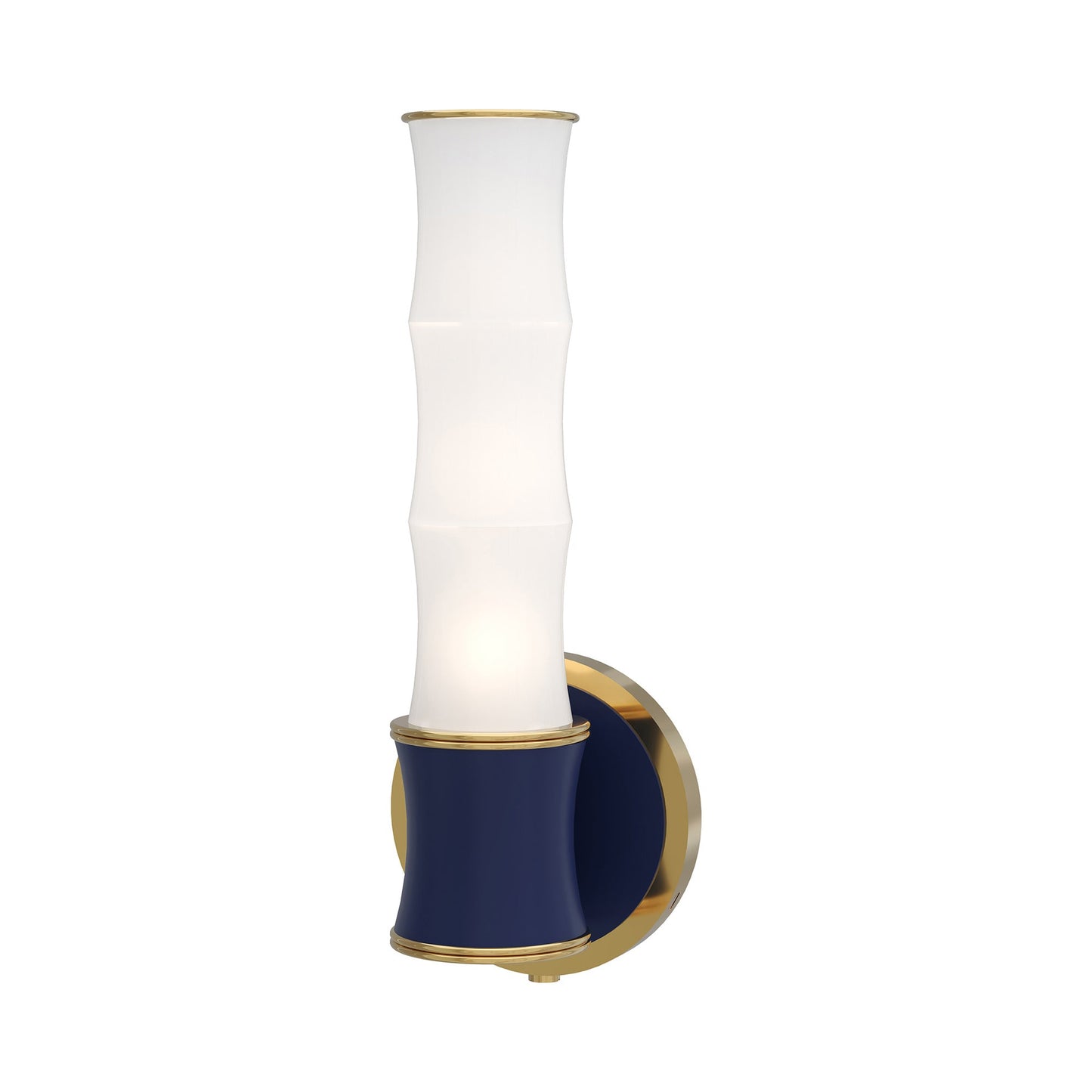 Kane 689 Wall Light in Matte Midnight Blue/Modern Brass.