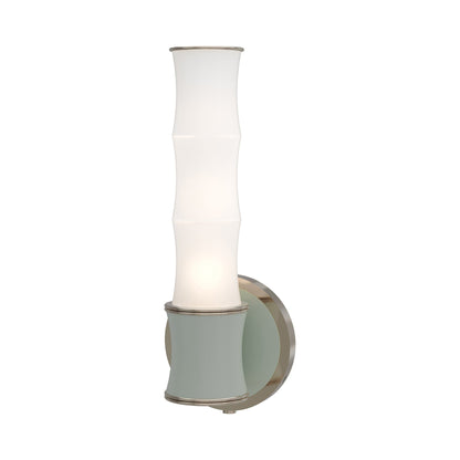 Kane 689 Wall Light in Matte Celadon/Polished Nickel.