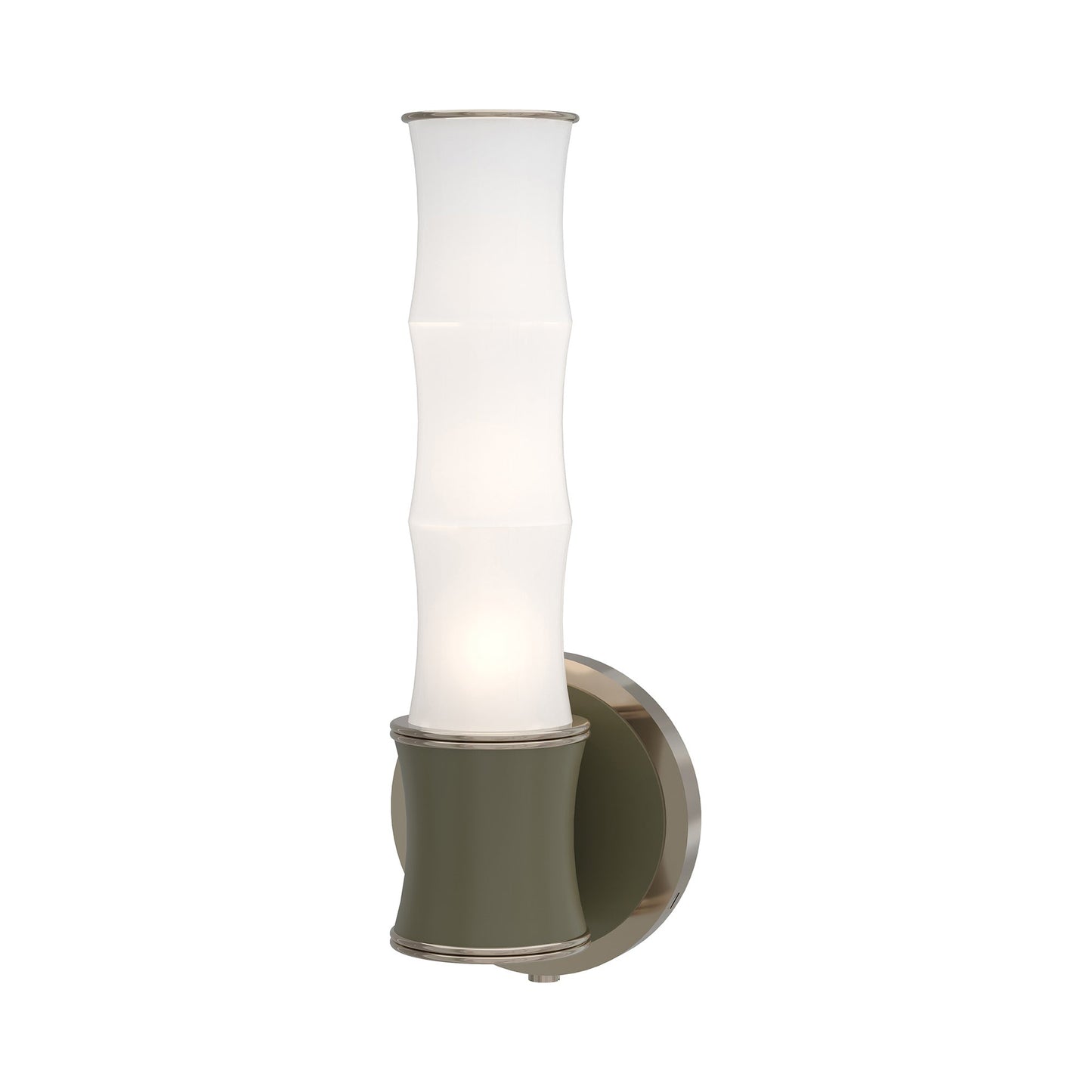 Kane 689 Wall Light in Matte Smokey Taupe/Polished Nickel.