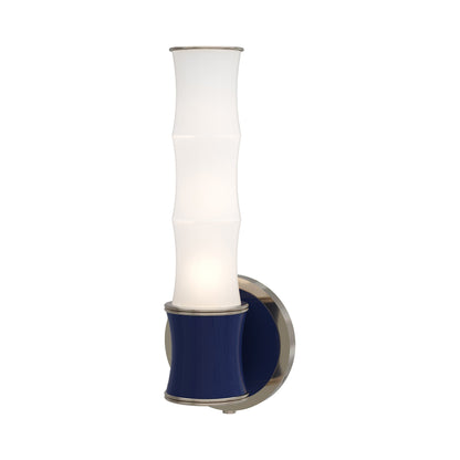 Kane 689 Wall Light in Midnight Blue/Polished Nickel.