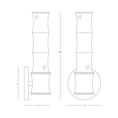 Kane 689 Wall Light - line drawing.
