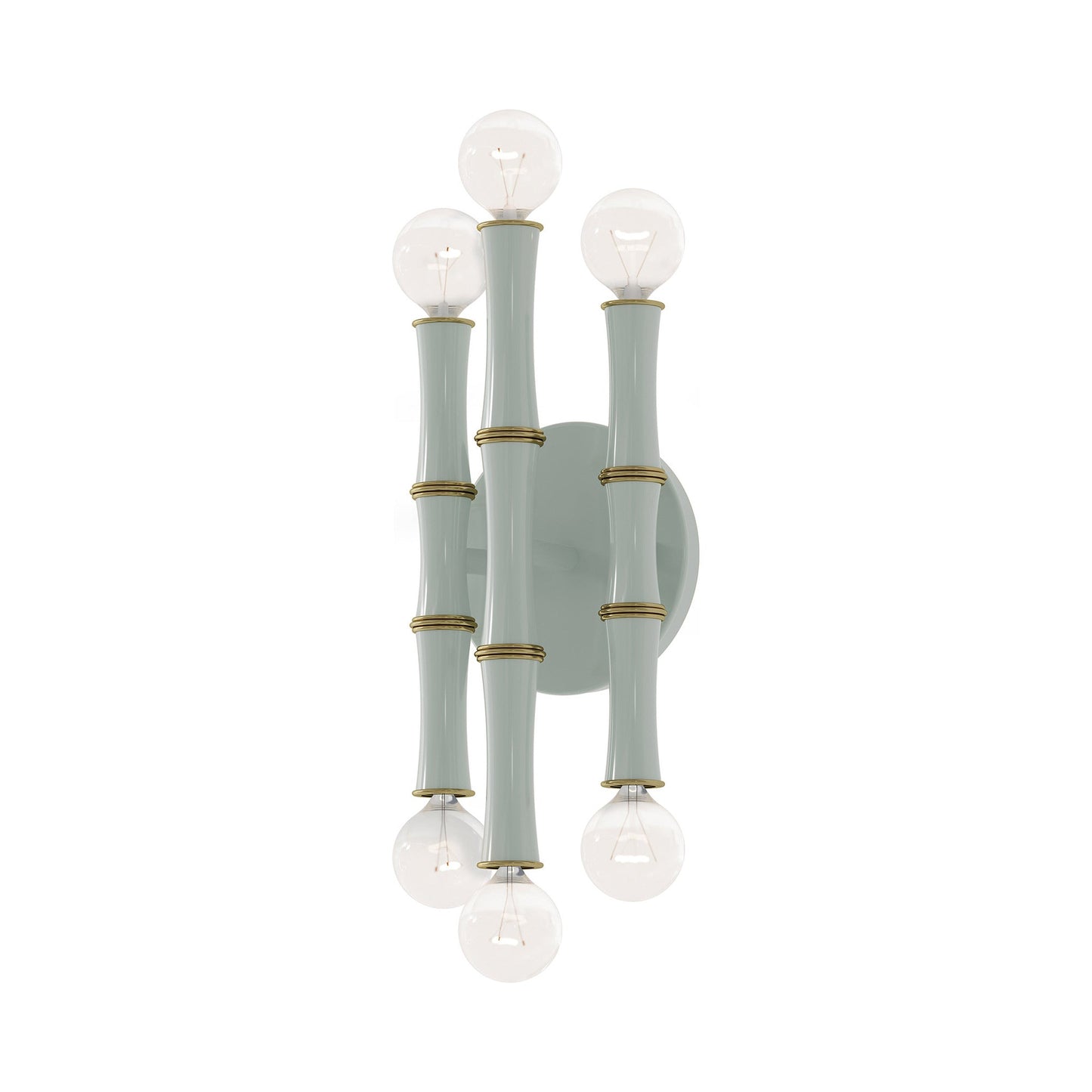Kane Multi Light Wall Light in Celadon/Modern Brass.
