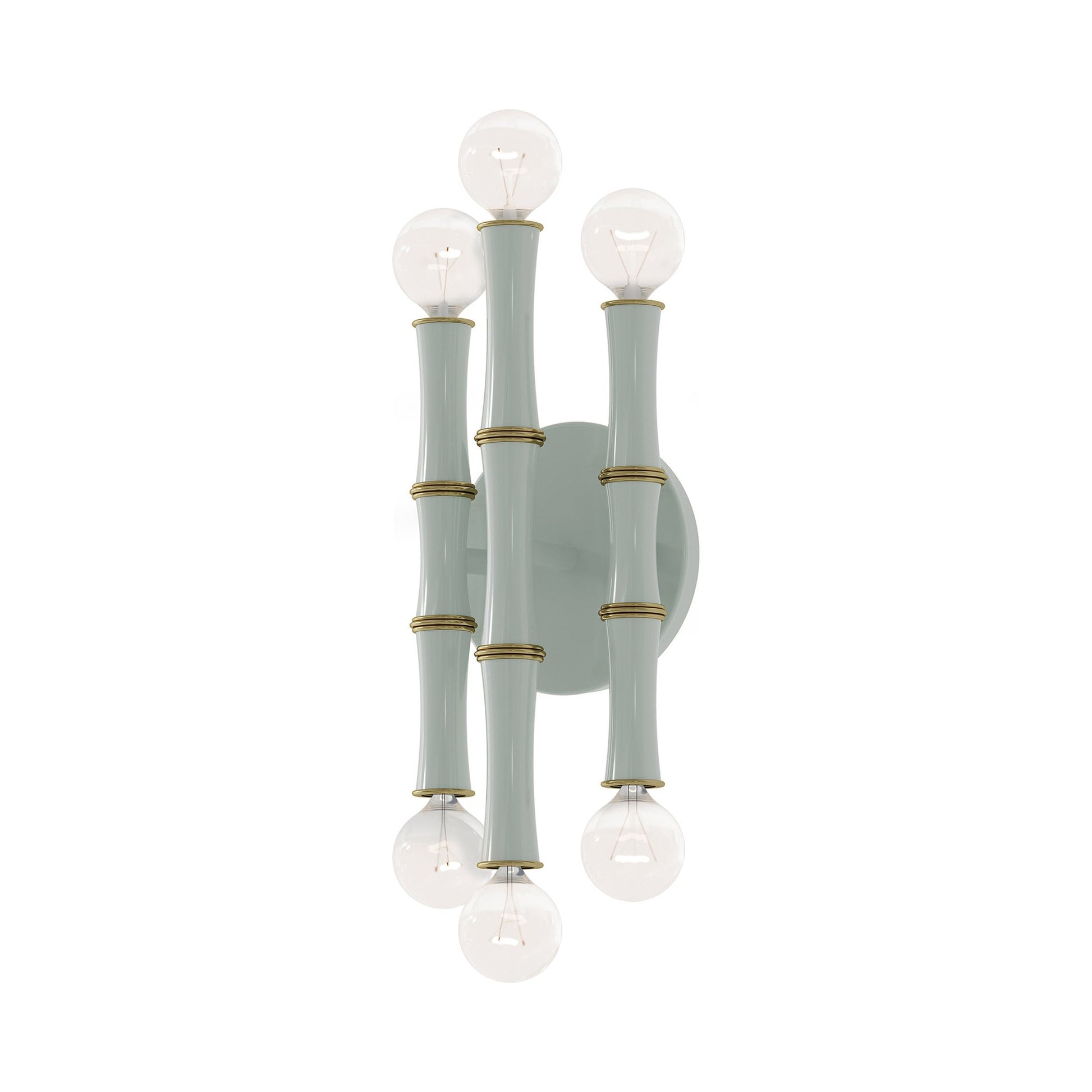 Kane Multi Light Wall Light in Celadon/Modern Brass.