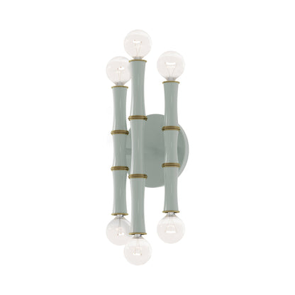 Kane Multi Light Wall Light in Celadon/Modern Brass.