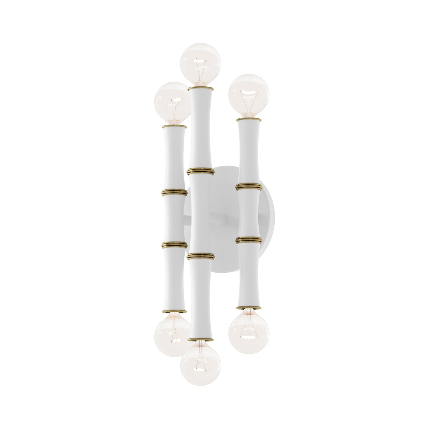 Kane Multi Light Wall Light in Matte Daisy/Modern Brass.