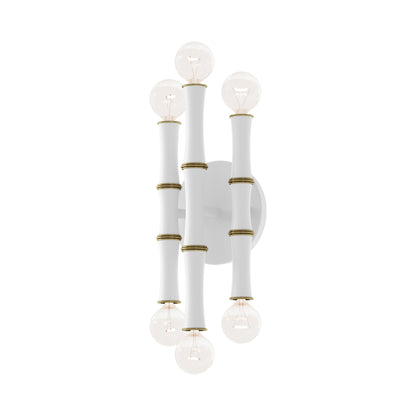 Kane Multi Light Wall Light in Matte Daisy/Modern Brass.