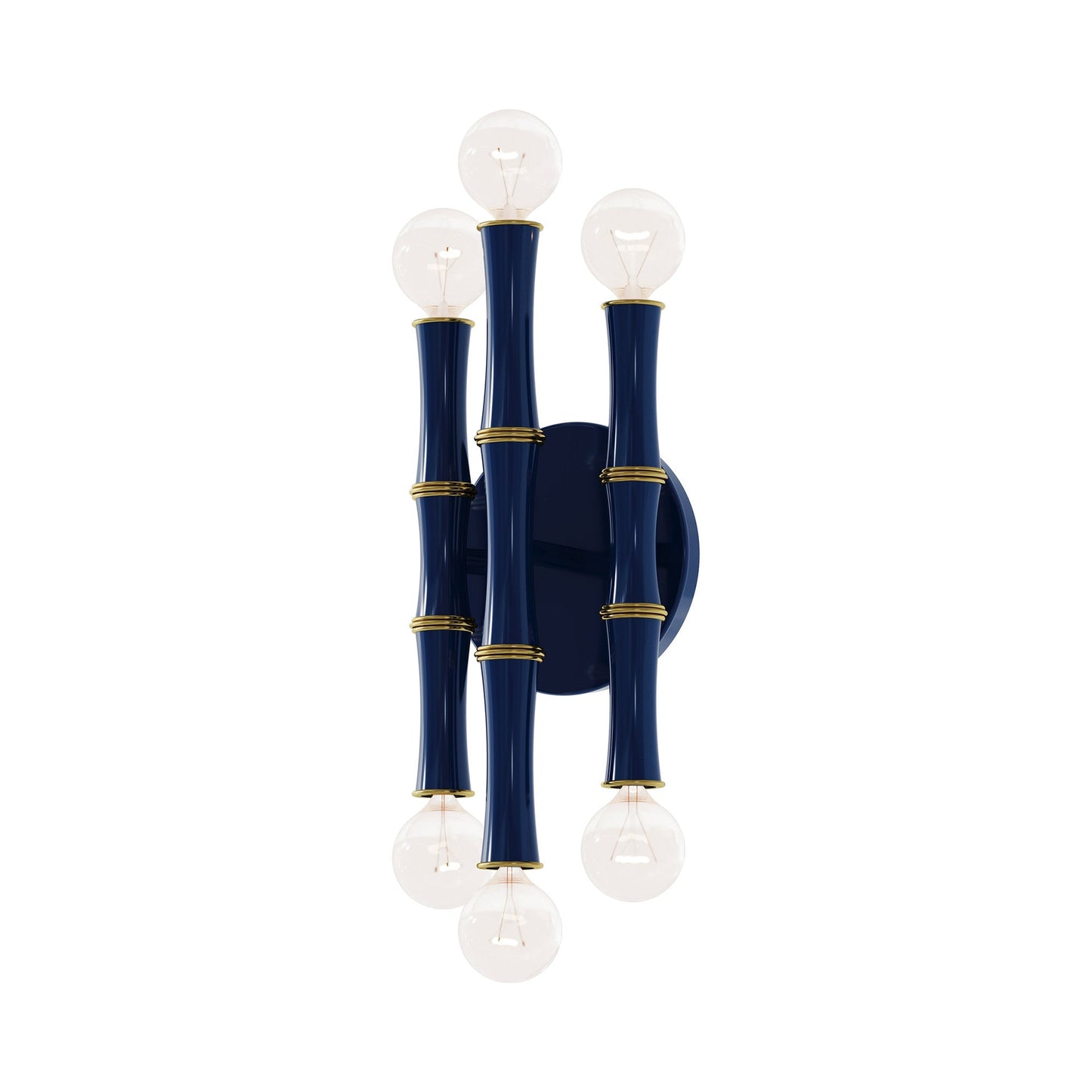 Kane Multi Light Wall Light in Midnight Blue/Modern Brass.