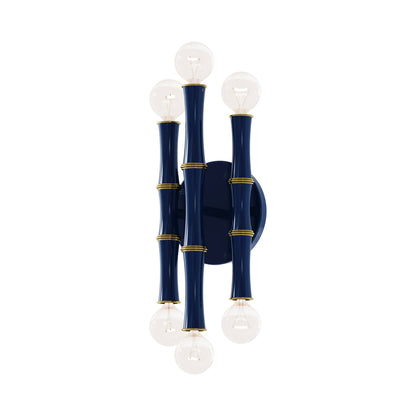 Kane Multi Light Wall Light in Midnight Blue/Modern Brass.
