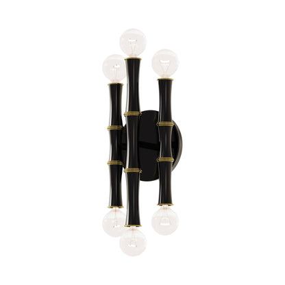 Kane Multi Light Wall Light in Obsidian/Modern Brass.