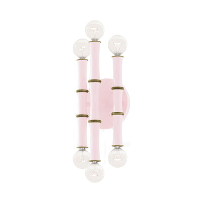 Kane Multi Light Wall Light in Rose Water/Modern Brass.