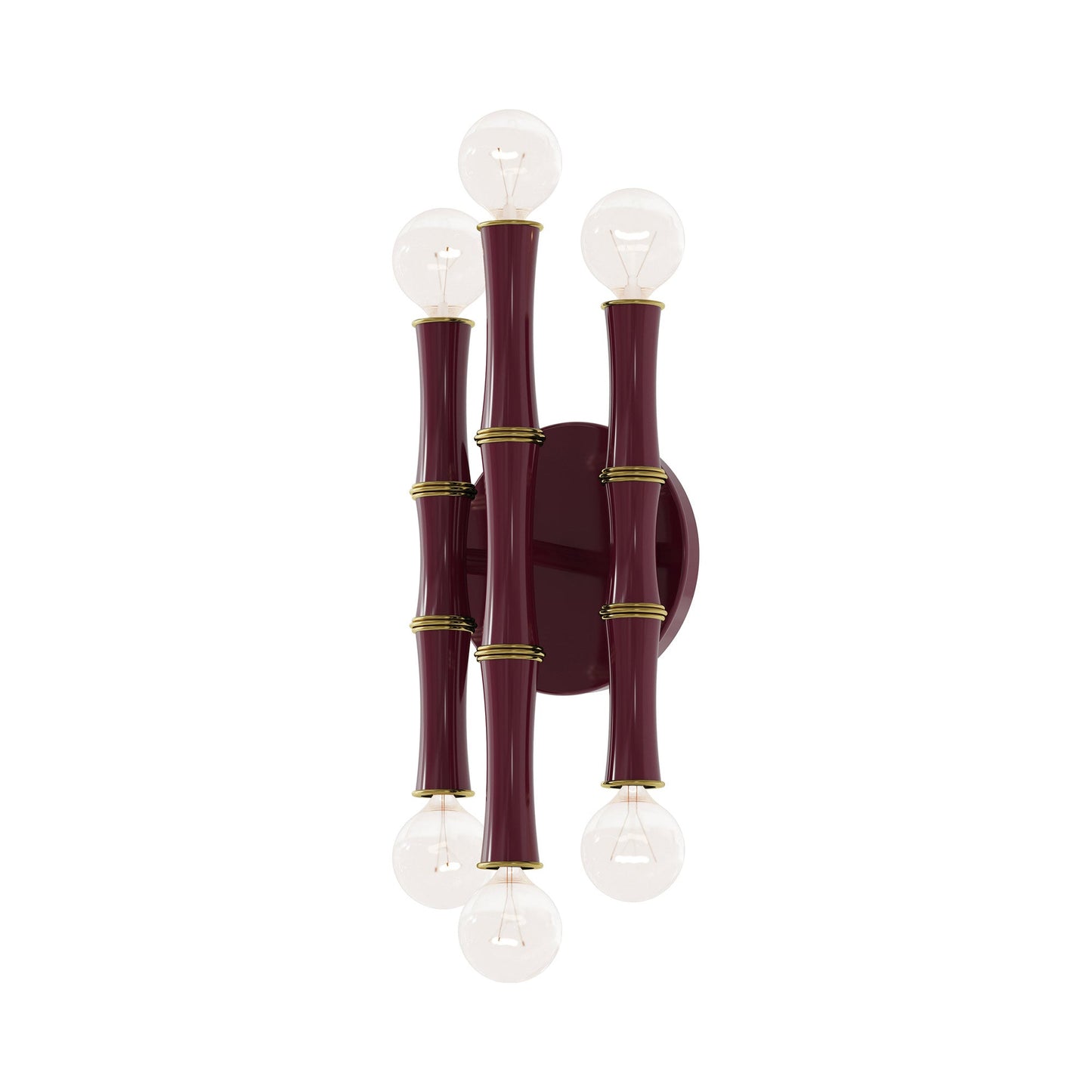 Kane Multi Light Wall Light in Sugar Plum/Modern Brass.