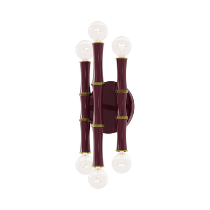 Kane Multi Light Wall Light in Sugar Plum/Modern Brass.