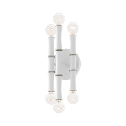 Kane Multi Light Wall Light in Matte Daisy/Polished Nickel.