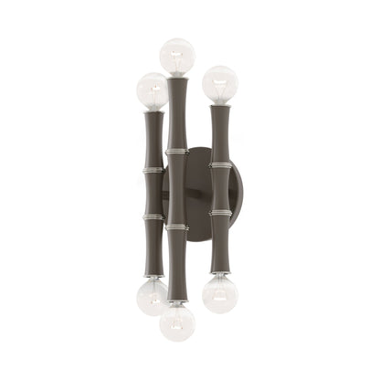 Kane Multi Light Wall Light in Matte Smokey Taupe/Polished Nickel.
