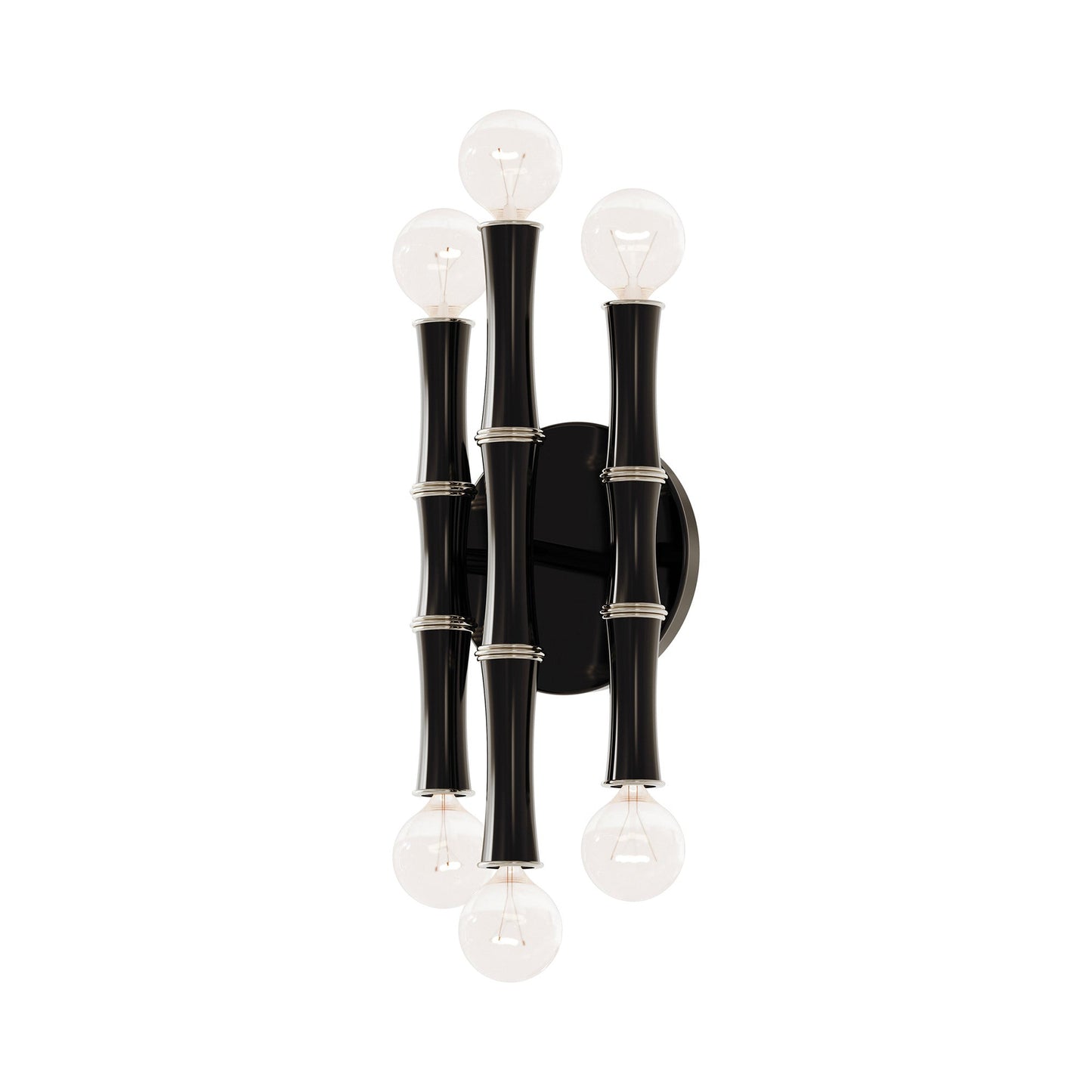 Kane Multi Light Wall Light in Obsidian/Polished Nickel.