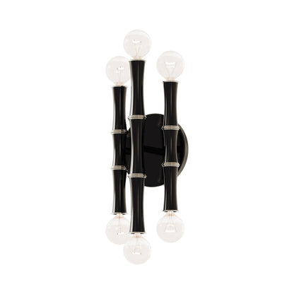 Kane Multi Light Wall Light in Obsidian/Polished Nickel.