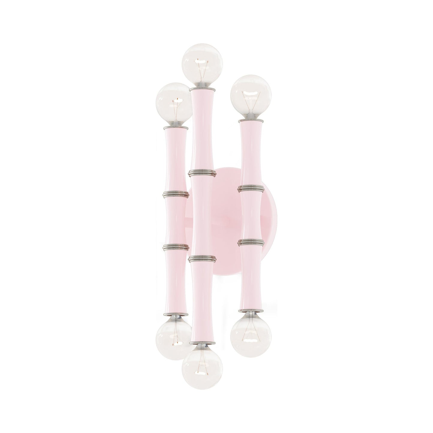 Kane Multi Light Wall Light in Rose Water/Polished Nickel.