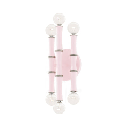 Kane Multi Light Wall Light in Rose Water/Polished Nickel.