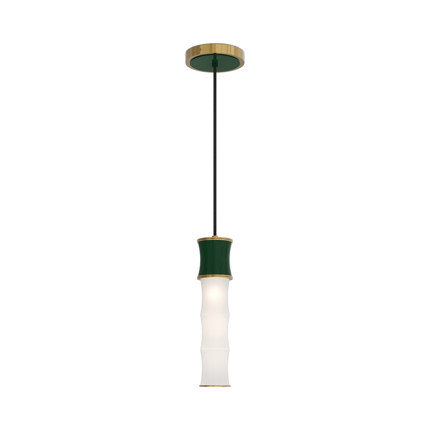 Kane Pendant Light in Jungle/Modern Brass.