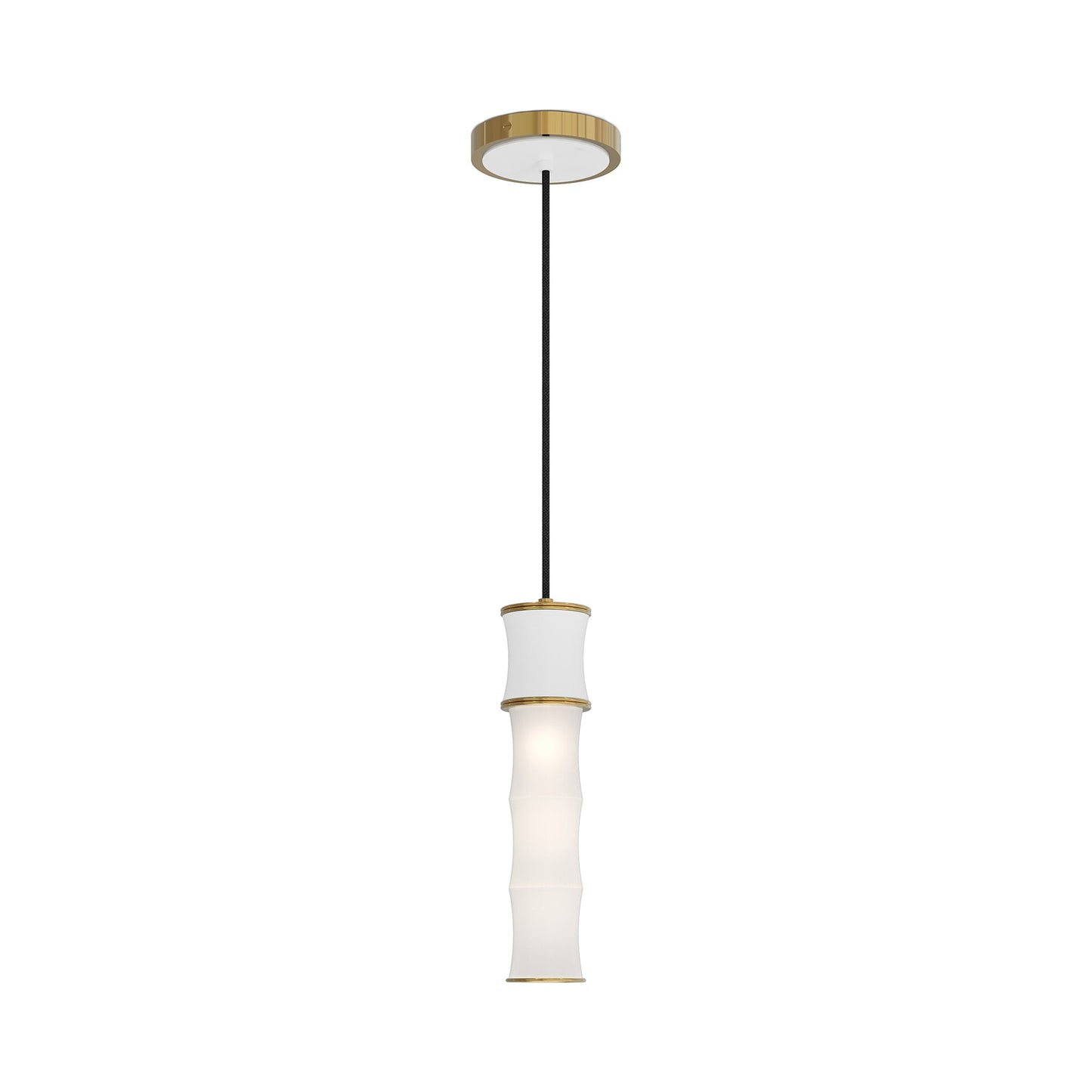 Kane Pendant Light in Matte Daisy/Modern Brass.